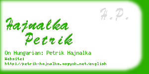 hajnalka petrik business card